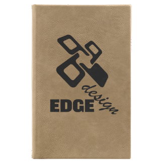 Light Brown Leatherette Sketch Book with White Unlined Paper