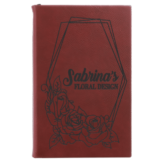 Rose Leatherette Sketch Book with White Unlined Paper
