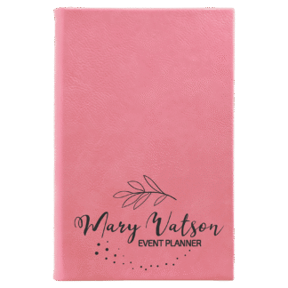 Pink Leatherette Sketch Book with White Unlined Paper