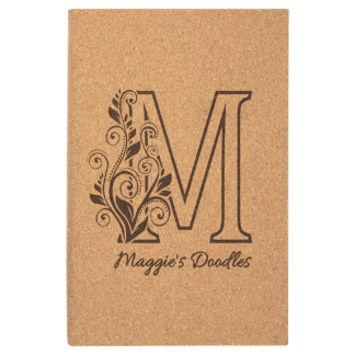 Cork Sketch Book with White Unlined Paper