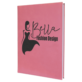 Pink Leatherette Sketch Book with White Unlined Paper