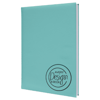 Teal Leatherette Sketch Book with White Unlined Paper
