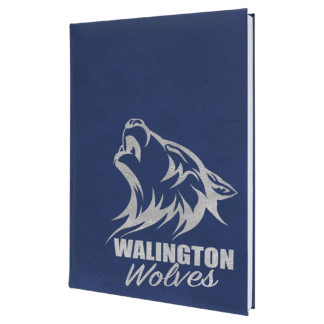 Blue/Silver Leatherette Sketch Book with White Unlined Paper