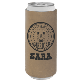 Light Brown Leatherette Slim Beverage Holder