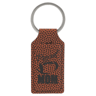 Football Leatherette Rectangle Keychain
