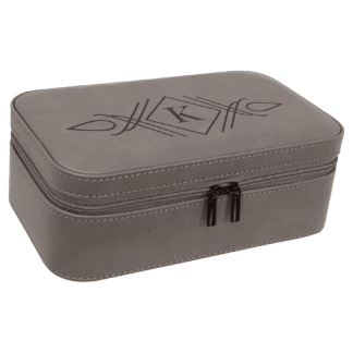 Gray Large Leatherette Jewelry Box