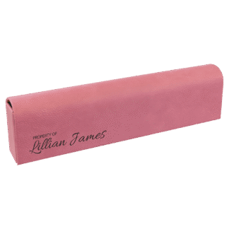 Pink Lasered Leatherette Pill Box with Days of the Week Organizer