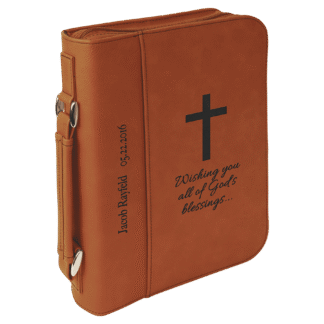 Rawhide Leatherette Book/Bible Cover with Zipper