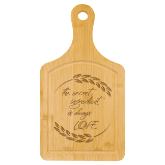 Bamboo Paddle Shaped Cutting Board with Drip Ring