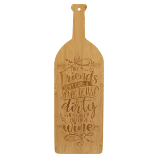 Wine Bottle Bamboo Cutting Board