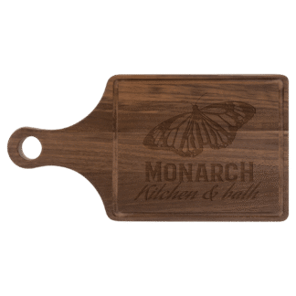 Walnut Paddle Shapled Cutting Board with Drip Ring