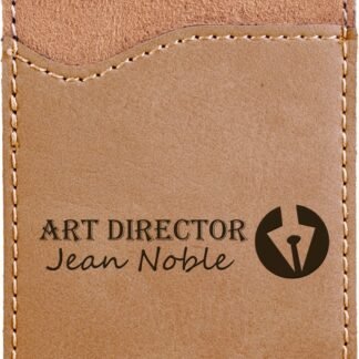 Light Brown Leatherette Phone Wallet
