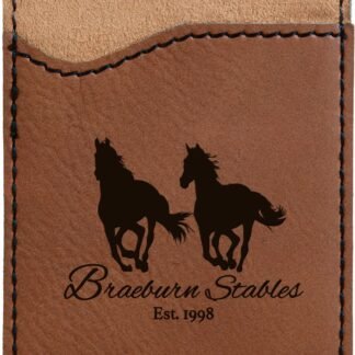 Dark Brown Leatherette Phone Wallet