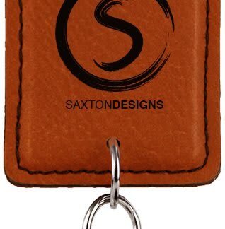 Rawhide Leatherette Rectangle Bottle Opener Keychain