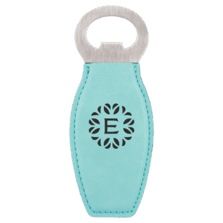 Teal Leatherette Magnetic Bottle Opener