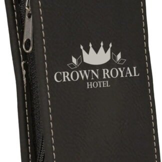 Black/Silver Leatherette Manicure Set