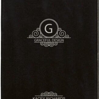 Black/Silver Leatherette Portfolio