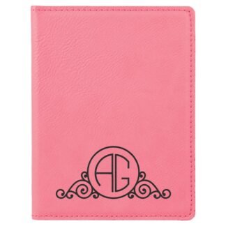 Pink Leatherette Passport Holder