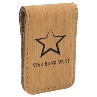 Bamboo Leatherette Money Clip