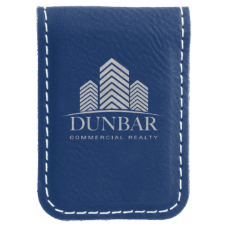 Blue/Silver Leatherette Money Clip