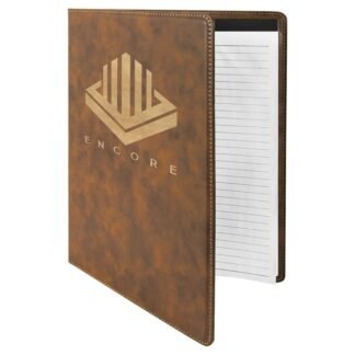 Rustic/Gold Leatherette Portfolio