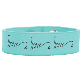 Teal Leatherette Youth Cuff Bracelet