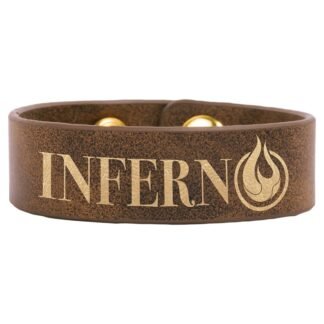 Rustic/Gold Leatherette Youth Cuff Bracelet