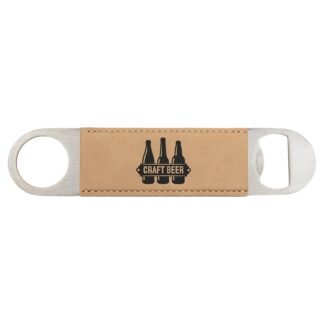 Light Brown Leatherette Bottle Opener