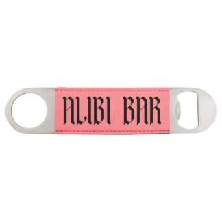 Pink Leatherette Bottle Opener