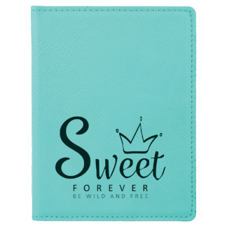 Teal Leatherette Passport Holder
