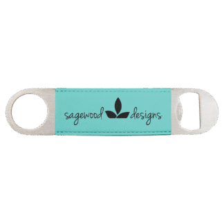 Teal Leatherette Bottle Opener