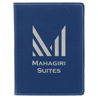 Blue/Silver Leatherette Passport Holder