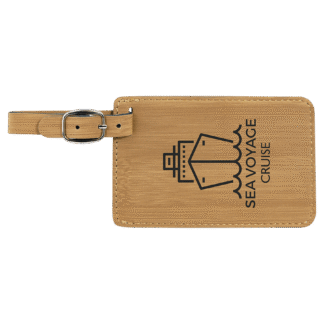 Bamboo Leatherette Luggage Tag