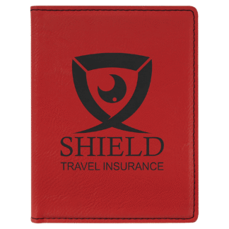 Red Leatherette Passport Holder