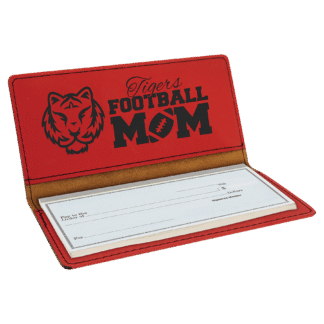 Red Leatherette Checkbook Cover