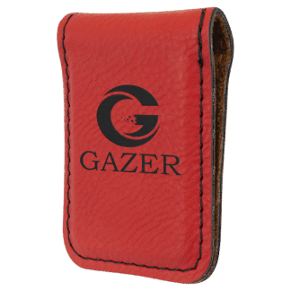 Red Leatherette Money Clip