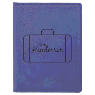 Purple Leatherette Passport Holder