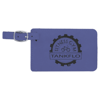 Purple Leatherette Luggage Tag