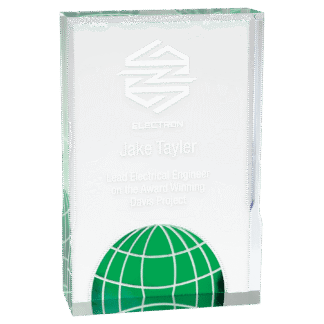 5" x 7" Green Globe Acrylic