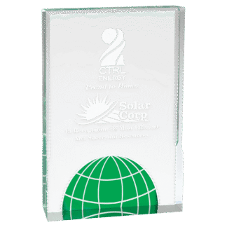 6" x 8" Green Globe Acrylic