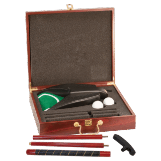 Rosewood Finish Executive Golf Gift Set
