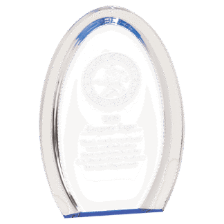 7" Blue Oval Halo Acrylic