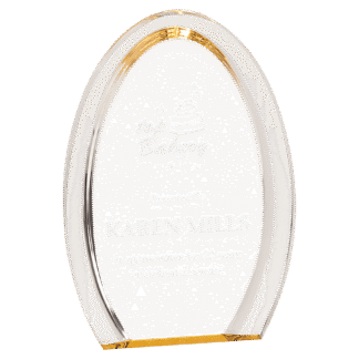 7" Gold Oval Halo Acrylic