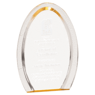 8" Gold Oval Halo Acrylic