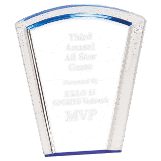 7" Blue Fan Halo Acrylic