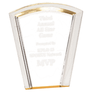 7" Gold Fan Halo Acrylic