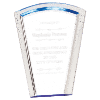 8" Blue Fan Halo Acrylic