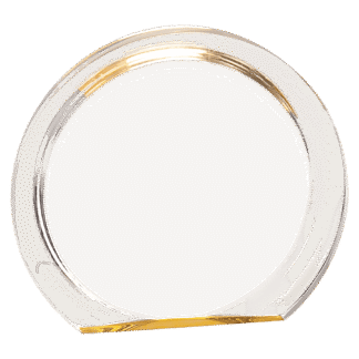 5 3/8" Gold Round Halo Acrylic