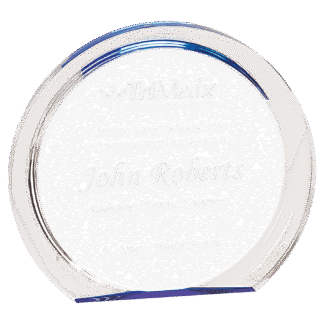 6 3/8" Blue Round Halo Acrylic