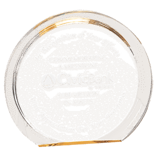 6 3/8" Gold Round Halo Acrylic